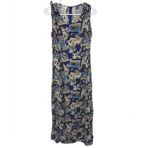 Disney Store Hawaiian Mickie Minnie Mouse Maxi Dress Size S